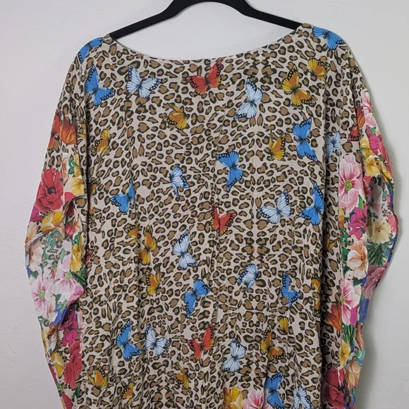 Johnny Was Fleur Kaftan Dress Flowy All Over Print Beach Fun Spring Coverup - Picture 6 of 8